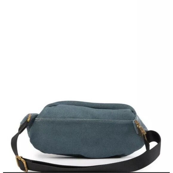 Aimee Kestenberg Leather Milan Bum Bag Fanny Pack Belt Bag Dark Denim - Picture 6 of 12